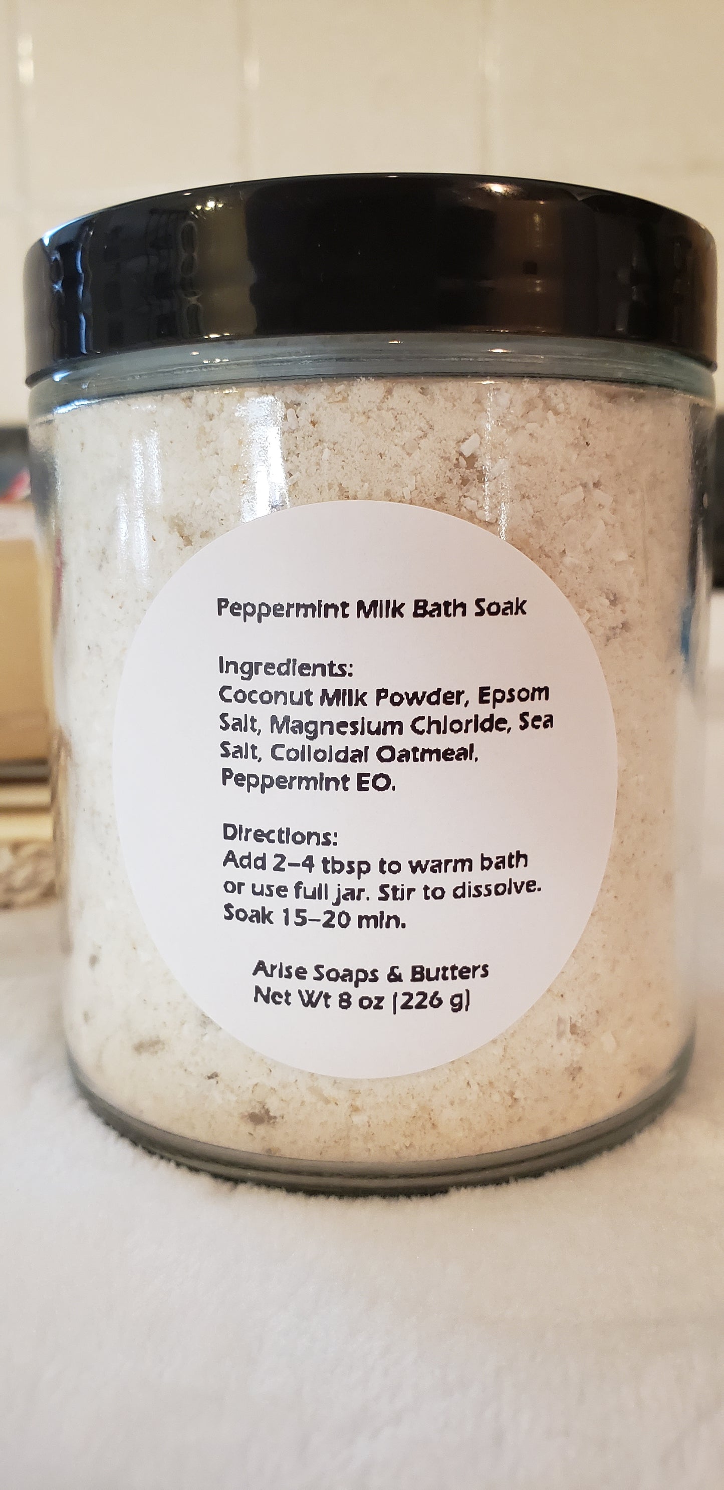 Peppermint Milk Bath Soak – 8 oz