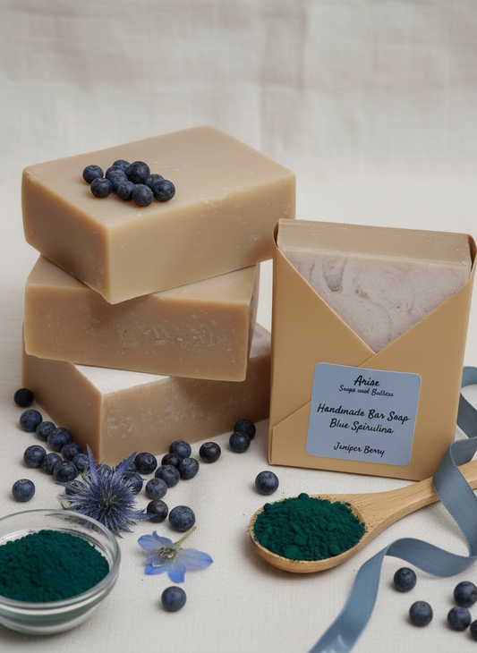 Bar Soap- Blue Spirulina, Juniper Berry