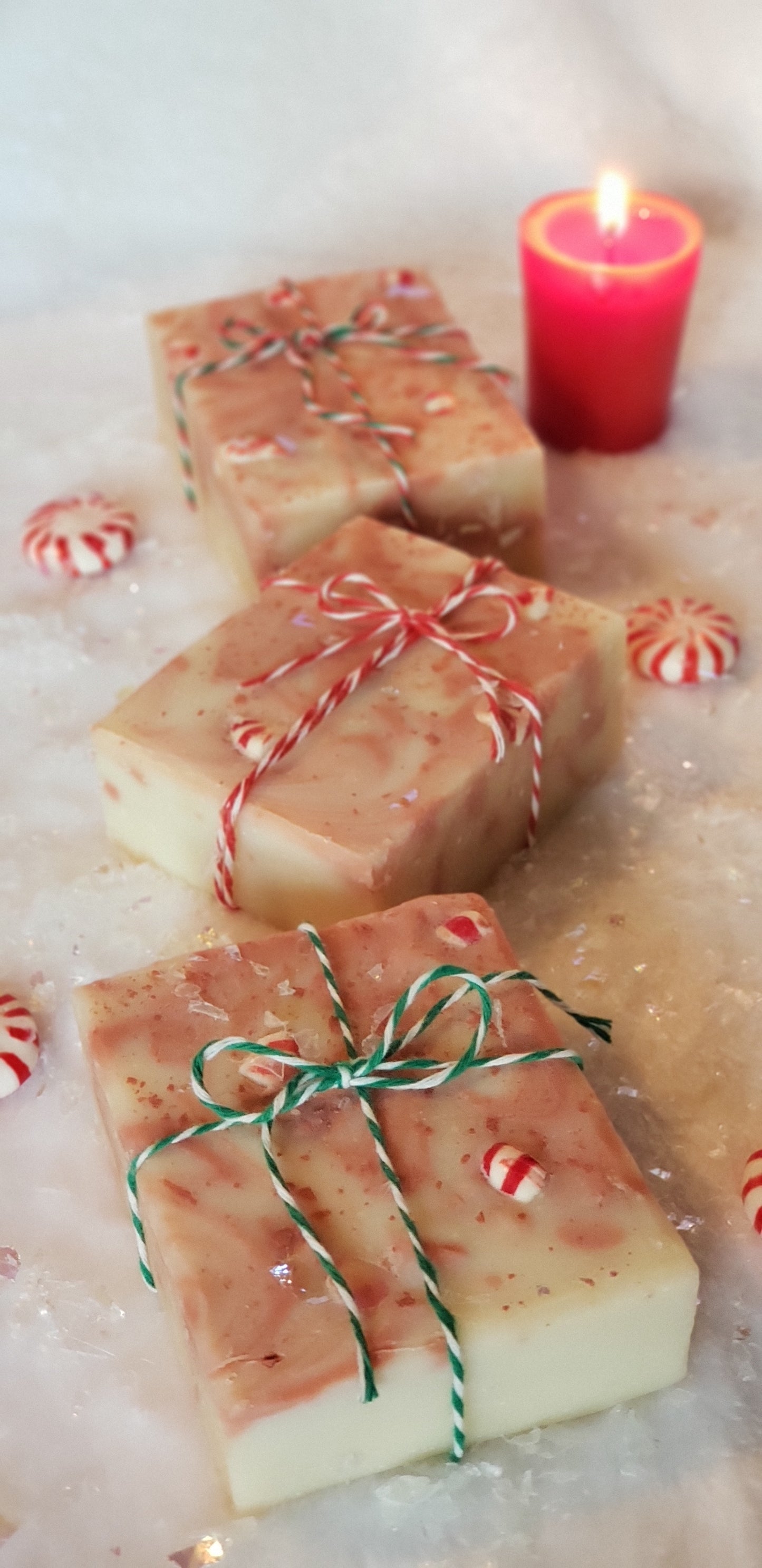Peppermint Swirl Tallow Soap – Limited Edition 🍬🎄